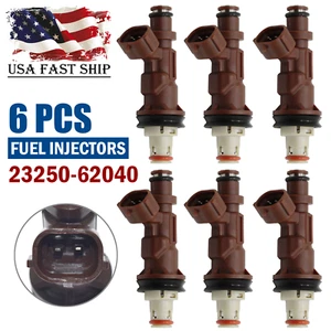 6 PCS Fuel Injectors 23250-62040 For Toyota 4Runner Tacoma Tundra 3.4L V6 GAS - Picture 1 of 6