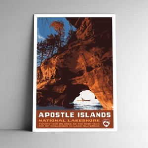 Apostle Islands National Lakeshore Reise Poster / Postkarte Wisconsin USA - Bild 1 von 4