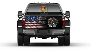 American Flag Eagle and POW MIA Tailgate Wrap Vinyl Graphic Decal Sticker Truck - Picture 1 of 3