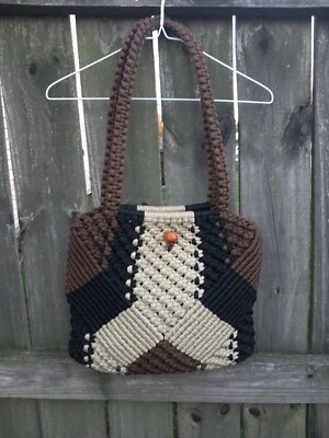 Cartera macramé vintage Foto 1 de 4