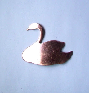 14X Espacios en blanco de cobre para uso esmaltado - ANIMAL - Forma de cisne - mostrador esmaltado - Imagen 1 de 3