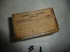 #1 antique medicine cardboard  box Harry E Tucker  Druggist TURNERs Falls Mass