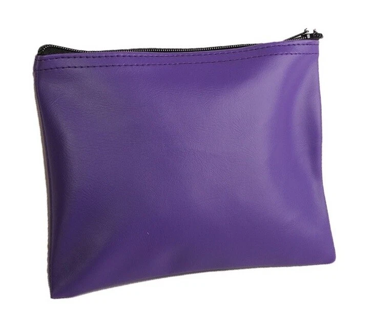 8 1/2” x 6 1/2” Vinyl Chess Pieces Bag – Holds Full Set Chess Pieces - Purple - Image 1 of 1