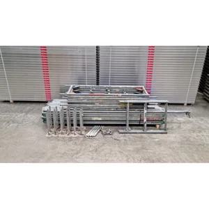 Fassadengerüst Layher Assco Stahlrahmen Stahlbelag 108m gebrauchtes Gerüst - Bild 1 von 2