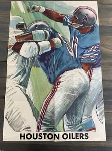 Vintage Original 1960er George Blanda Houston Oilers NFL Poster 36” x 24” (YY) - Bild 1 von 8