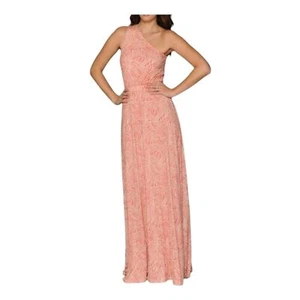 RP BY RACHEL PALLY Maxikleid rosa abstrakt One Shoulder Jersey Strick S - Bild 1 von 8