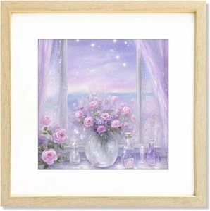 24x24 Frame Wood Color, Display Picture 20x20 with mat or 24x24 Without mat, Pho - Picture 1 of 7