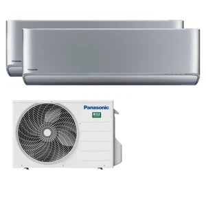 KLIMAANLAGE PANASONIC DUAL SPLIT ETHEREA SILBER Z SERIE 9k+12k R32 WI-FI NANOEX - Bild 1 von 3