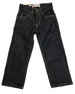 Levis Boys 505 Regular Jeans Dark Blue - Picture 1 of 2