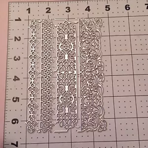 Universal metal die cut tool Wedding lace vintage 4pc Valentine bookmark border - Picture 1 of 2