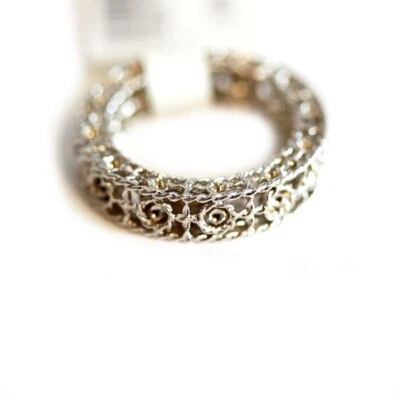 Anillo ROBERTO COIN NUEVO ORO BLANCO 18K recortado banda retorcida 6 Foto 1 de 4