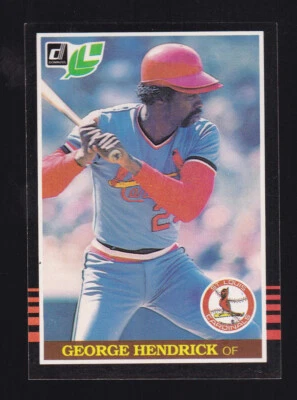 1985 Donruss Leaf George Hendrick #259 St Louis Cardinals - Image 1 of 2