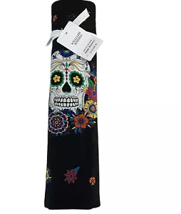 Williams Sonoma Day of the Dead Table Runner Halloween Sugar Skulls 16" x 108” - Picture 1 of 6