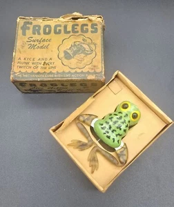 Vintage Jenson Sporting Goods Froglegs Surface Lure w Box - Picture 1 of 14