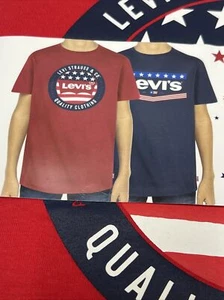 Levi's Boys Youth Tees 2-pack Graphic Front Short Sleeve Tee T Shirt Size 8 - Picture 1 of 6