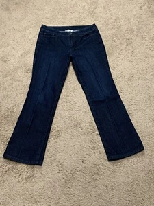 Christopher & Banks Damen Jeans Größe 4 Kurz Dunkle Waschung Gerades Bein Klassisch - Bild 1 von 17