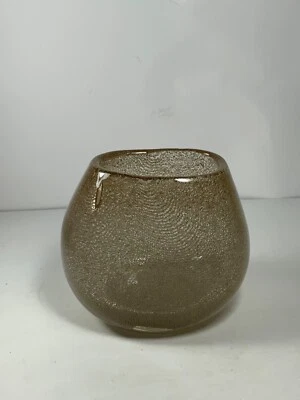 Anthropologie Art Glass Hand Blown Small Bubbles Candleholder 4 in. - Image 1 of 4