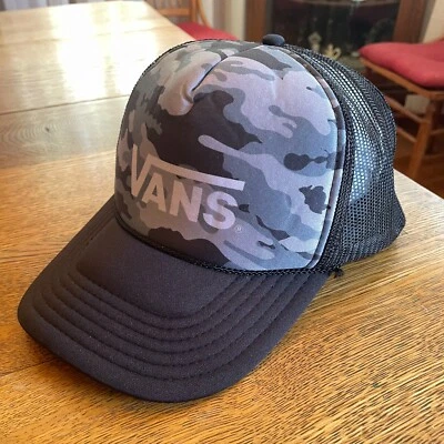 Men's Vans Camouflage Snapback Mesh Back Trucker Hat Cap by Otto - Image 1 of 4