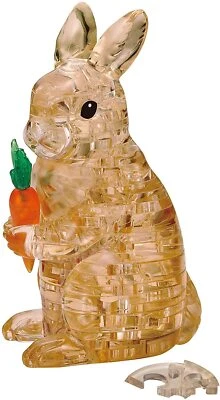 Crystal puzzle 3D puzzle "Rabbit brown" 43 pieces Beverly 50234 Japan - Image 1 of 4
