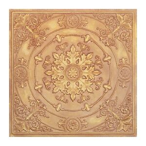 Decorative ceiling tile 3D embossed panel for Club PL18 Vintage brown gold 10pcs