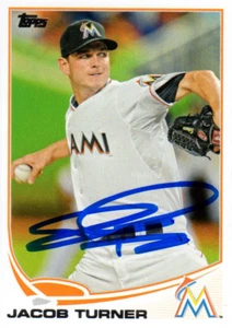 Miami Marlins Jacob Turner Signed Baseball Card COA - Picture 1 of 1