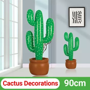 Cactus Decorations Party Mexican Cowboy Supplies Prop Inflatable Blow Up Western - Picture 1 of 12