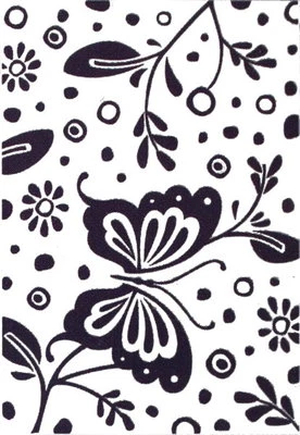 Prägeschablone, Embossing template, Prägefolder  -  Blumen / Schmetterling - Bild 1 von 2