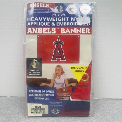 Los Angeles Angels Banner Flag Heavyweight Nylon Appliqué Embroidered 3’ X 2’ - Image 1 of 4