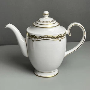 Royal Worcester MARQUIS (versione 1991) teiera con coperchio decorazione bordo oro LEGGI - Foto 1 di 20