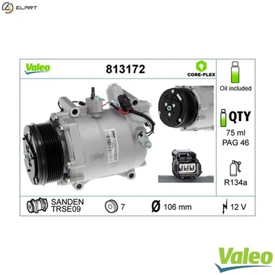 COMPRESSOR AIR CONDITIONING 813172 FOR HONDA CR-V/III/SUV/Mk K24Z1/K24A1 2.4L - Image 1 of 4