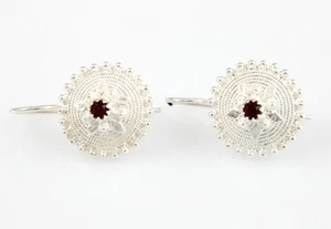 ORECCHINI BOTTONE SARDO IN FILIGRANA IN ARGENTO 925‰  ARTIGIANATO SARDO - Foto 1 di 2