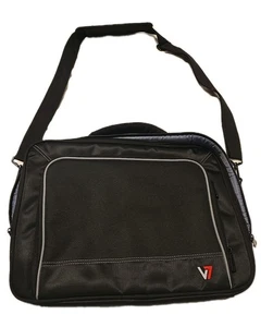 V7 13" Profesional Cargador Frontal Laptop Estuche Bolsa Modelo #CCP1/POLIÉSTER Bolso Negro - Imagen 1 de 8