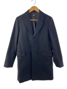 A.P.C. Chester Coat M Wool Blk Plain D-Tk447 Made In France - Picture 1 of 5