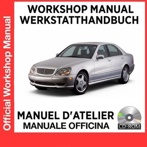 MERCEDES BENZ CLASSE S W220 SERVIZIO MANUALE OFFICINA DVD RIPARAZIONE PDF ING... - Foto 1 di 5