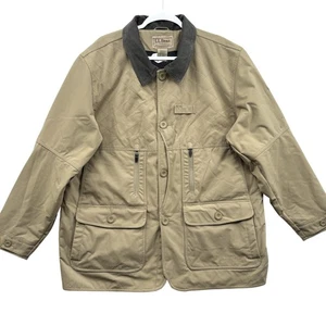 LL Bean Upland Hunter Field Barn Chore Coat Jacket Mens XL Tan Hunting Outdoors - Picture 1 of 11