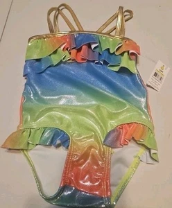 Real Love☆Kleinkind Mädchen☆Größe 12 Monate☆1 Teile☆Badeanzug☆Regenbogenfarben☆Glitzernd - Bild 1 von 8