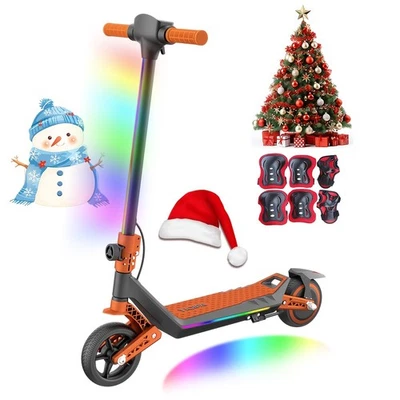 MARKENLOS Elektroroller Kinder 6-12 Jahren Elektroscooter 130W Klappbar E Roller Orange
