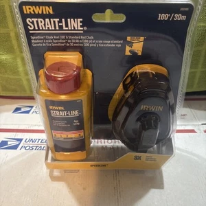 " NIP " Irwin Strait Line Red Marking Chalk & Wide Door Chalk Reel Tool Kit - Picture 1 of 2