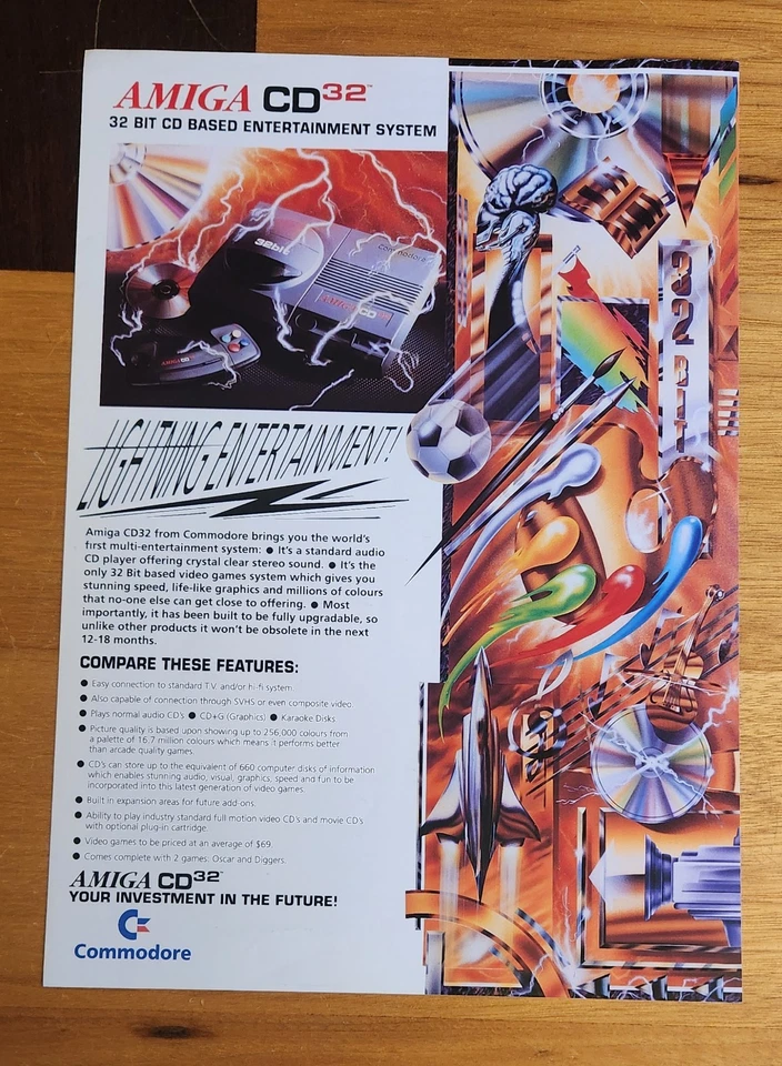 РЕДКАЯ брошюра Commodore Amiga CD32 как новая 👌 бесплатная 📫 почта  - Изображение 1 из 3