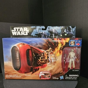 STAR WARS THE FORCE AWAKENS REY'S SPEEDER (JAKKU) with REY FIGURE BOX DAMAGE - Picture 1 of 7