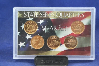 2002 Gold Plated State Quarters Set in Plastic Case - Image 1 of 4