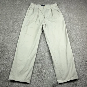 VINTAGE Ralph Lauren Pants Mens 33 Gray USA Pleated Office Career Trousers 33x30 - Picture 1 of 12