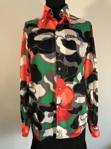 Woman’s Floral Sheer Button Up Shirt Small Home made Button Cuffs Casual Sexy - Picture 1 of 6