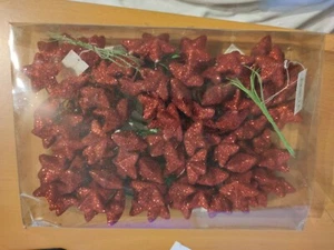 84 Glitzersterne rot 3,5cm - Weihnachtsschmuck - Sterne - Deko, Christbaum - neu - Bild 1 von 2