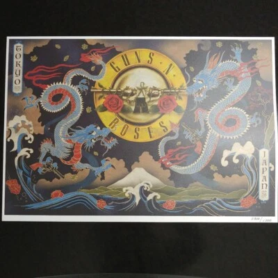 Litografía Guns N' Roses 2017 1/28 Guns Japón diseño limitado litografía (póster) Foto 1 de 3