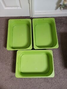 3 Ikea Trofast Storage boxes 42x30x23 cm and 42x30x10 Green Toys Trays