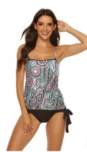 Modlilly Women’s Two Piece Print Tankini Swimsuit , Size XXL - Picture 1 of 4