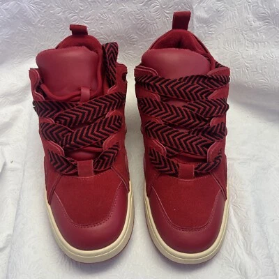 RARE! Size 12 - Steve Madden Roaring Skate Sneaker - RED Suede - Womens - Image 1 of 4