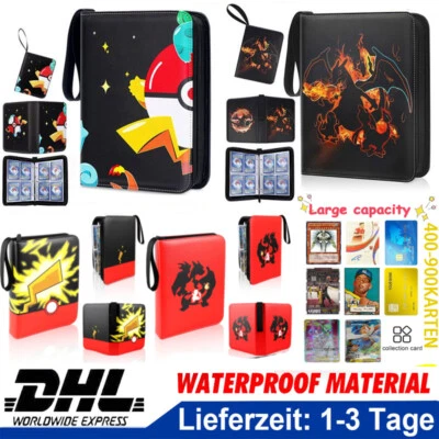 Sammelalbum 400/900 Karten Portfolio, 4/9-Pocket Sammelkarten Heft Ordner Mappe - Bild 1 von 4