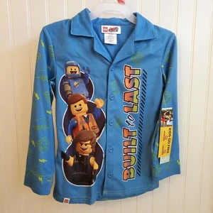 The Lego Movie 2 Pc Pajamas Boys Size 4 / 5 Button Front - Flame Resistance New! - Picture 1 of 4